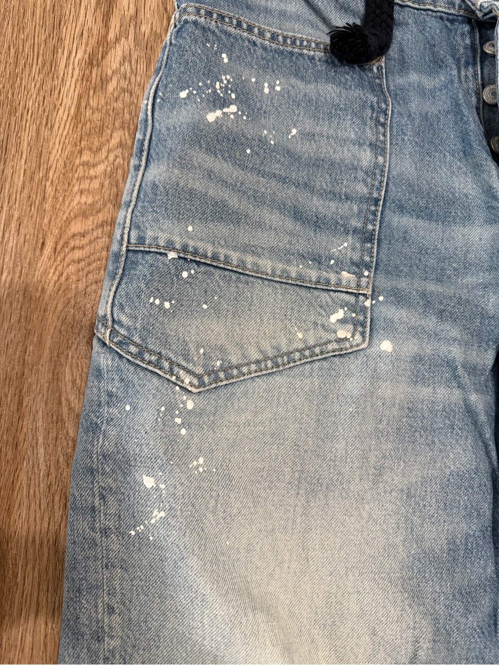 FREE PEOPLE Barrel Paint Splatter Jean - Picture 3 of 6